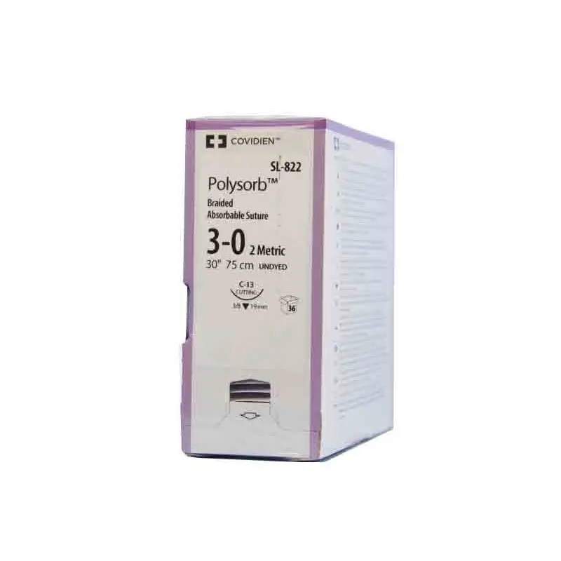 Fil de suture POLYSORB (R) 3-0 3-8C 19MM (36) 75CM - SL-636 -