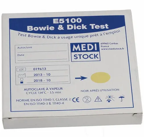 TESTS BOWIE-DICK BOITE DE 20 - E5100 - BROWNE