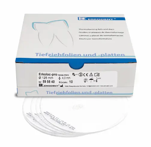 ERKOLOC-PRO 125 X125MM - 3MM - TRANSPARENT - ERKODENT